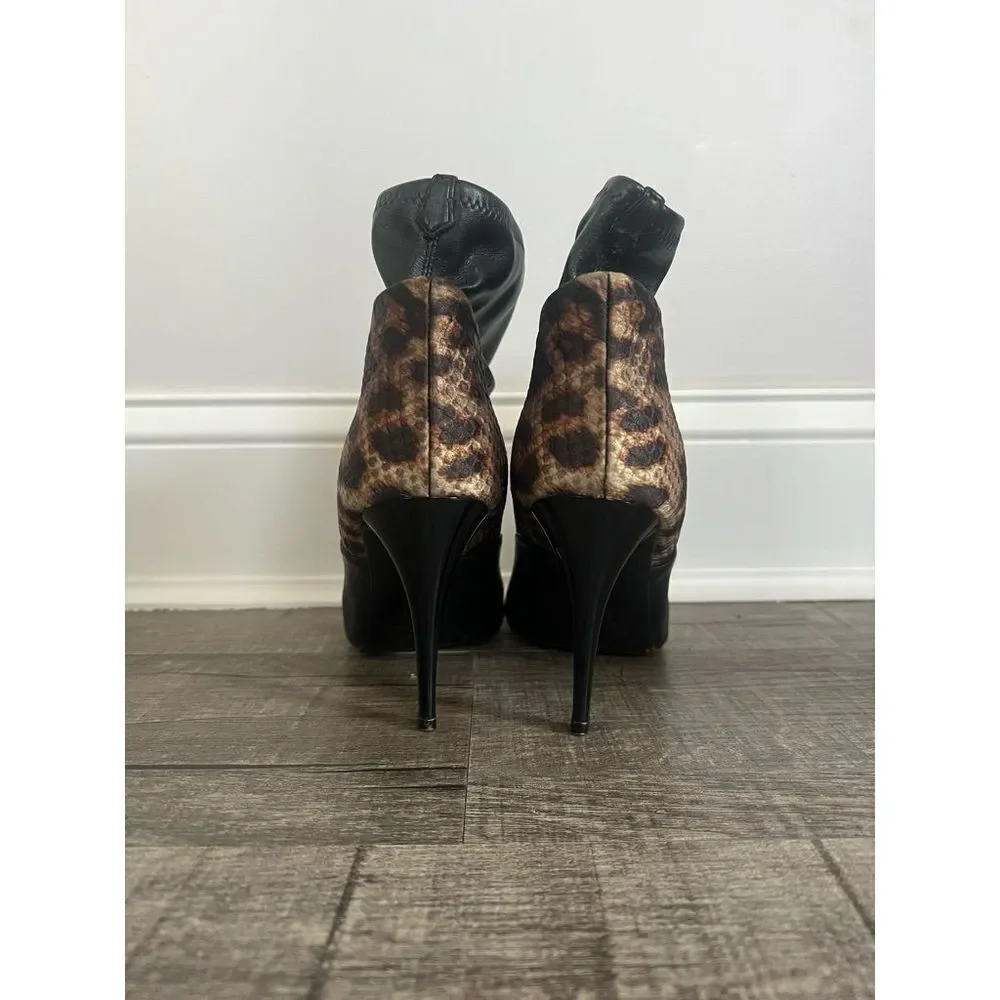 Giuseppe Zanotti cheetah leather bootie heels - Picture 3 of 5